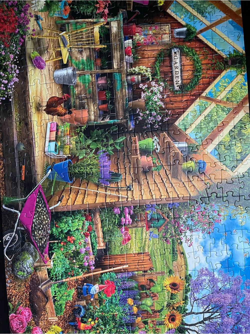 Ravensburger 500 Large piece garden puzzle - Picture 2 of 3